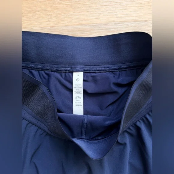 RARE Lululemon Court Rival High Rise Skirt Regular True Navy Size 4 EUC - Picture 5 of 8